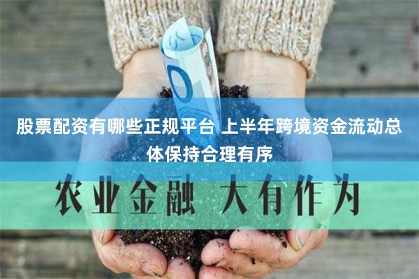 股票配资有哪些正规平台 上半年跨境资金流动总体保持合理有序