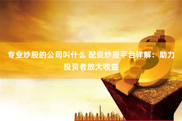 专业炒股的公司叫什么 配资炒股平台详解：助力投资者放大收益